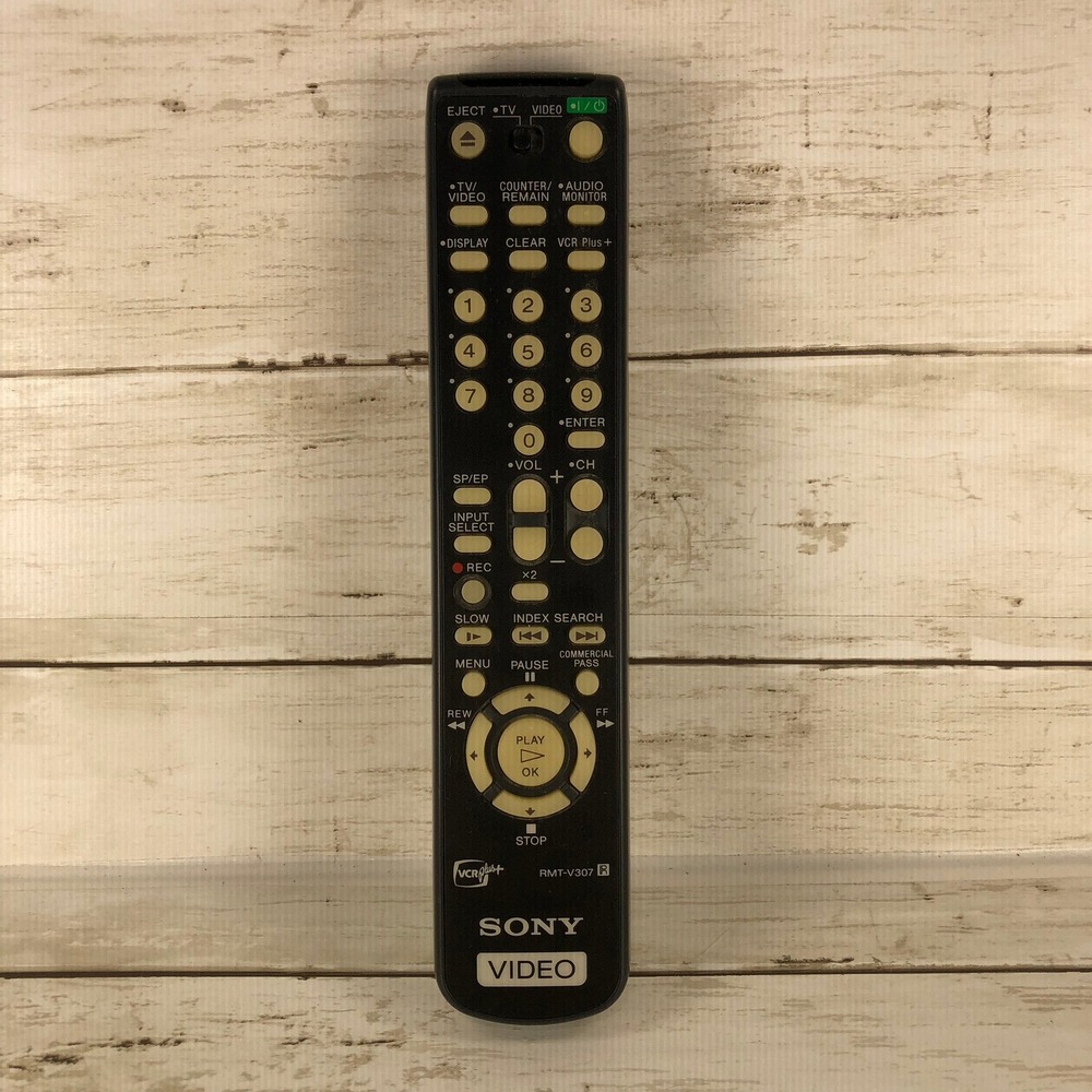 Sony RMT-V307 VCR Plus+ Remote Control Genuine OEM Black Replacement